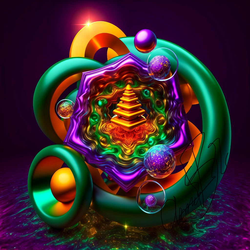 Meditation crystal. Vibrant colors.